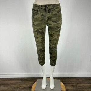 GAP True Skinny High Rise Camouflage Jeans Green Camo Size 27 / 4